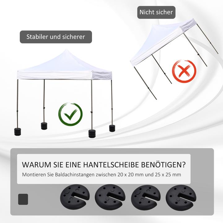 Image du produit Outsunny Poids pour pavillon (25 cm, 25 cm)