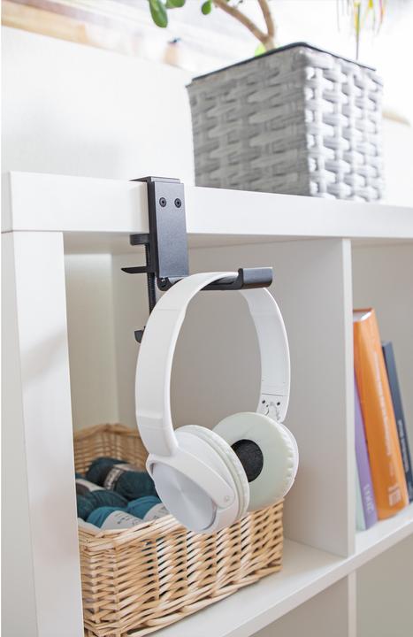 Actual product image Delock Headphone holder adjustable for table mounting Alumi