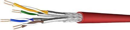 Image du produit Draka Câble patch industriel UC900 SS27 PUR, Cat. 7, S/FTP (PiMF), rouge, anneau de 100 m (CAT6, 100 m)