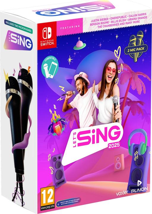 Actual product image Plaion Let's Sing 2025 International Version (+ 2 Mics) (Switch, EN)