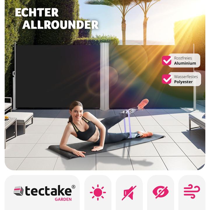 Produktbild tectake Doppel Seitenmarkise (1 m)