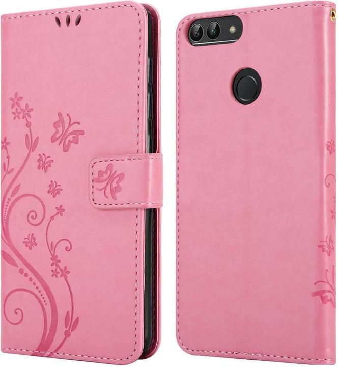 Actual product image Cadorabo Flower Book Cover (Huawei Enjoy 7S, Huawei P Smart (2018))