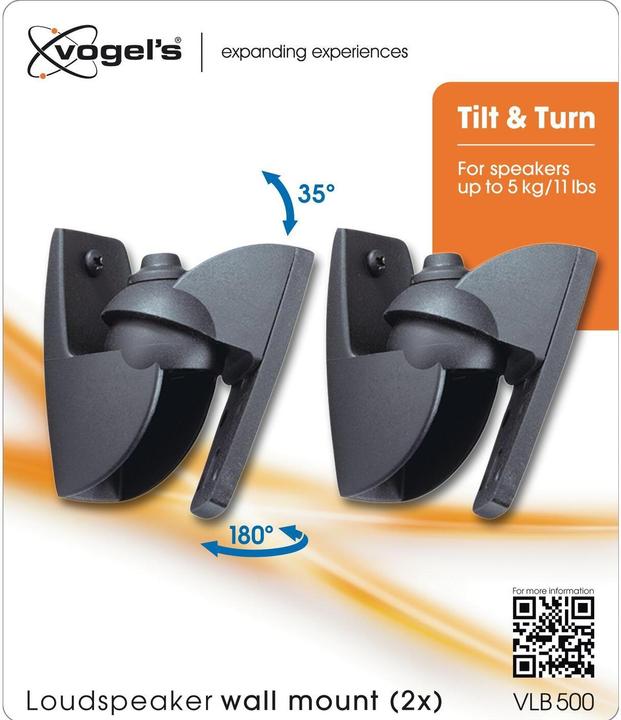 Produktbild Vogels Vlb 500 (1 Paar, Wandmontage, Schwenkbar)