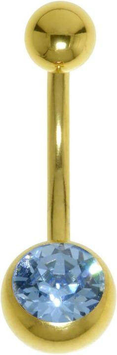 Produktbild Bijouteria Bauchpiercing (Chirurgenstahl 316L, Premium Kristall, PVD Beschichtung (goldfarbig))