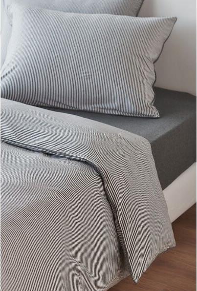 Produktbild Living Home Melange Jersey Streifen (Bettwäsche Set, 155 x 220 cm, 80 x 80 cm)