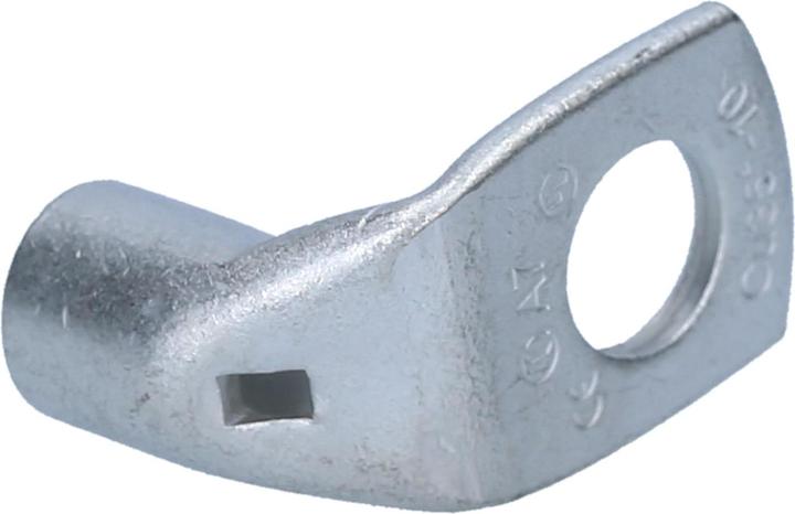 Actual product image Kalitec 10 pieces Cembre A7-L6 tubular cable lug 90° angled 35mm² M6 uninsulated tinned copper