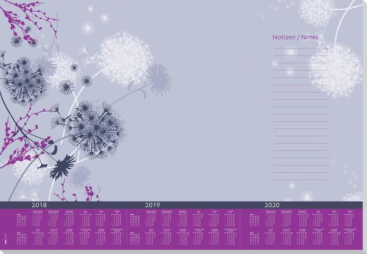 Produktbild Sigel Schreibunterlage Whisper mit Kalender 2014-2016 (59.5 x 41 cm)