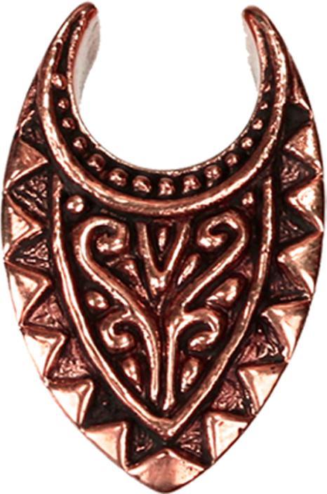 Actual product image Star Piercing Saddle Rose Gold Shield Zig Zag Fountain (Brass, Bronze)