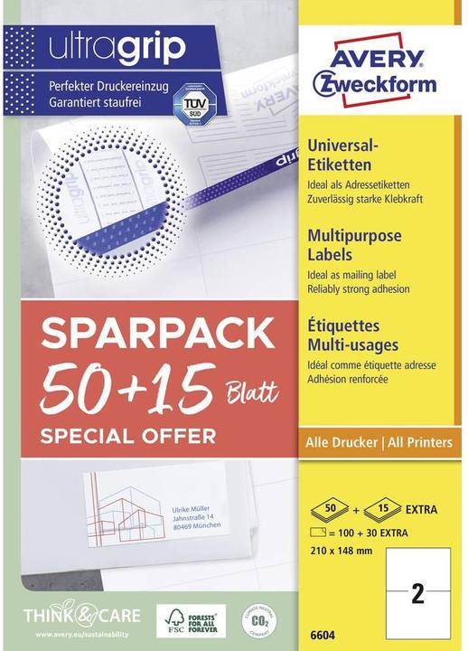 Image du produit Avery Étiquettes universelles