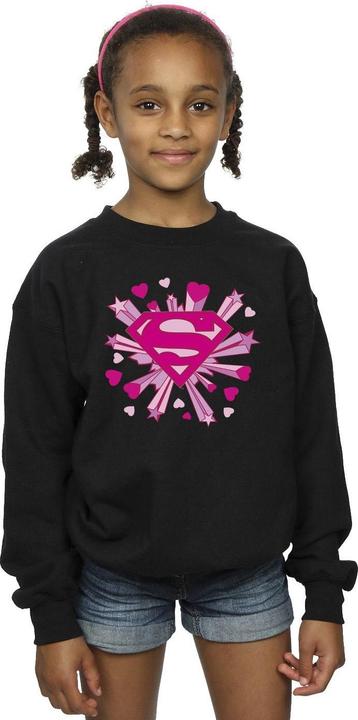 Immagine prodotto Superman Pink Hearts And Stars Logo Felpa Ragazze (152, 158)