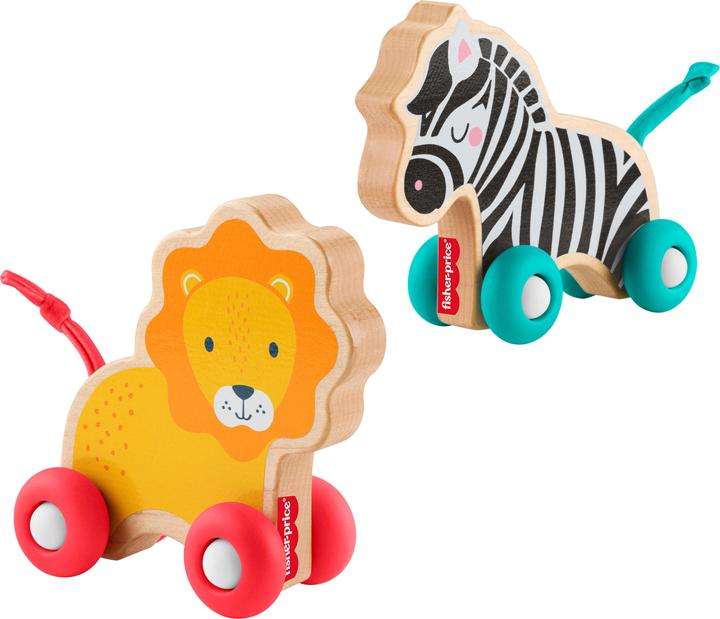 Fisher-Price Wooden Push-Along Animals