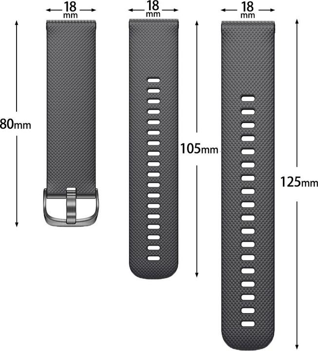 Immagine prodotto Deltalabs Quick Change Schnellwechsel Armband zu Garmin (18 mm, Silicone)