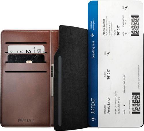 Actual product image Nomad Leather Passport Wallet Rustic Brown