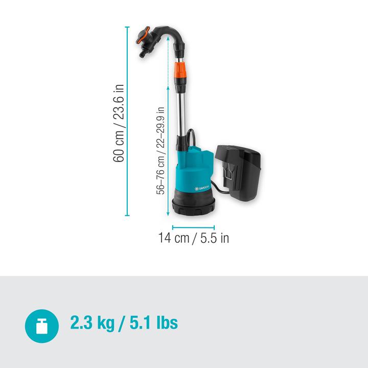 Produktbild Gardena Akku-Regenfasspumpe (Regenfasspumpe)