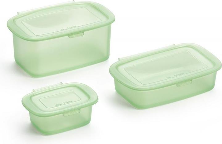 Lékué Set wiederverwendbarer Silikonbehälter (1 l)