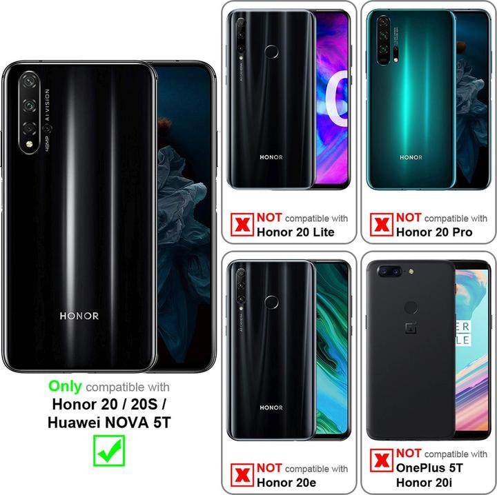 Actual product image Cadorabo Book Invisible Magnet Cover (Huawei Nova 5T, TCL 20S, K20)