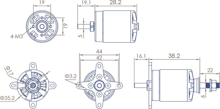 Actual product image Planet-Hobby joker 3530-11 v3 1200 kv brushless motor