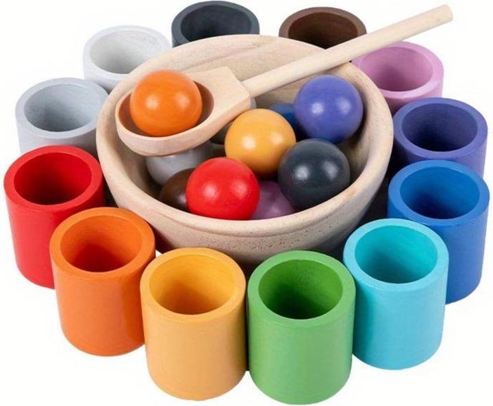 Milkii Enfants Bois Jouets de tri Montessori