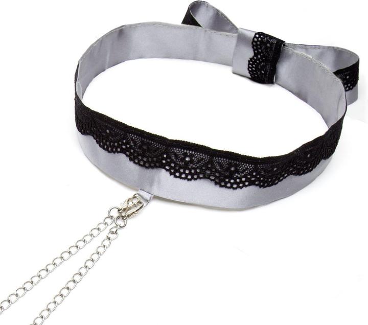 Image du produit Fifty Shades of Grey Play Nice Collier en satin et dentelle & Pinces à tétons - Noir
