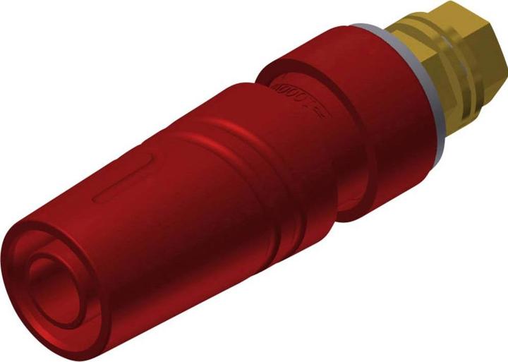 Actual product image Hirschmann SAB 2600 G M4 Au Safety laboratory socket Socket installation vertical Pin-O 4 mm Red 1
