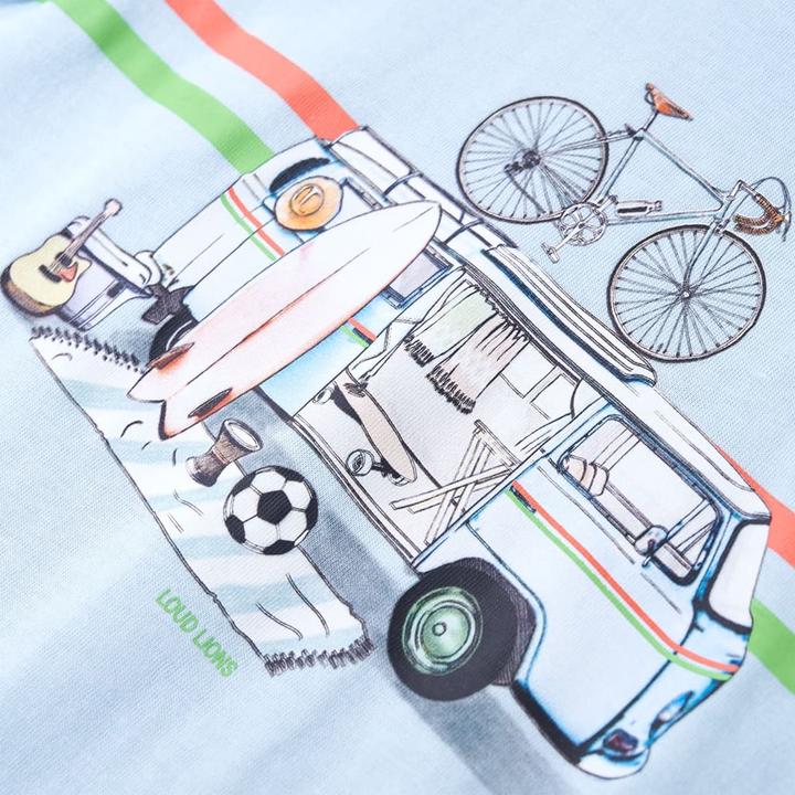 Image du produit VidaXL T-shirt enfant bleu clair 140,Composition : 100 % coton,Couleur (140)