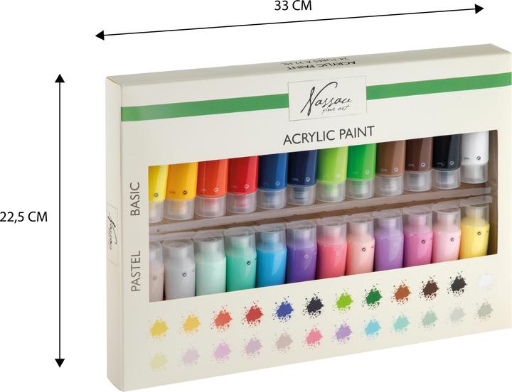 Produktbild Art Sensations Nassau Acrylfarbe Basis und Pastelle (Schwarz, 24 ml)