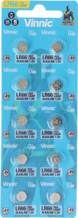 Produktbild Vinnic 10er Set AG 4, LR66, L626F, V376, V377, LR626 (10 Stk., Gerätespezifisch, 18 mAh)