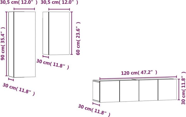 Produktbild VidaXL Gabriel (60 x 30 x 30 cm)
