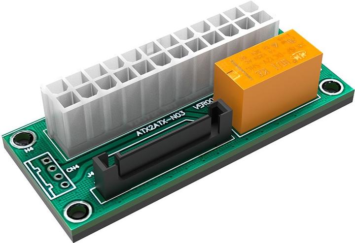 Actual product image Akasa Dual/multi power supply adapter for synchronising power supplies