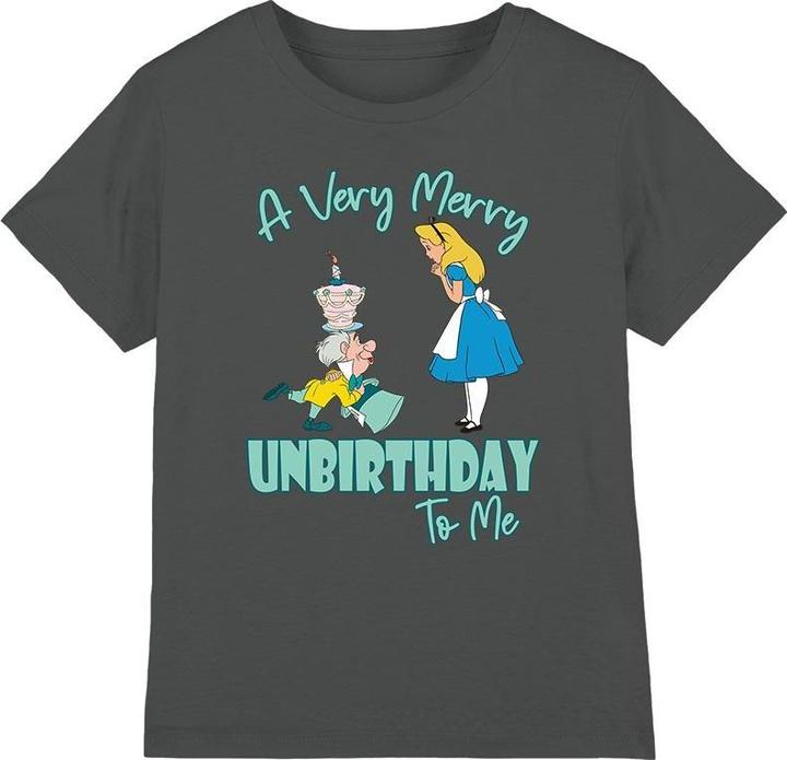 Immagine prodotto Alice In Wonderland Very Merry Unbirthday To Me Maglietta Bambini (116)