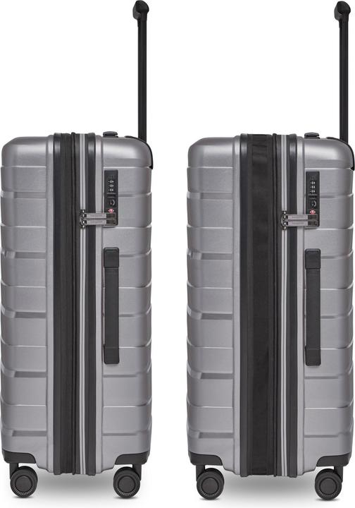 Actual product image Bergpfeil Travel 4-wheel suitcase set, 3-piece, with stretch fold (228 l, XL (from 140l))