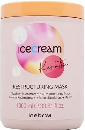 Produktbild Inebrya Ice Cream Keratin keratynowa restrukturyzująca maska do włosów 1000ml (1000 ml)