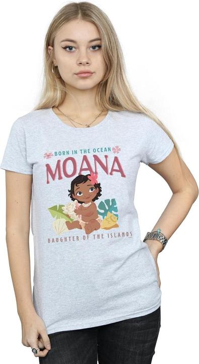 Actual product image Disney Womens/Ladies Moana Born In The Ocean Cotton T-Shirt (XXL)