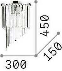 Image du produit Ideal lux CARLTON Applique E14 dimmable 3x or 213491 (E14)