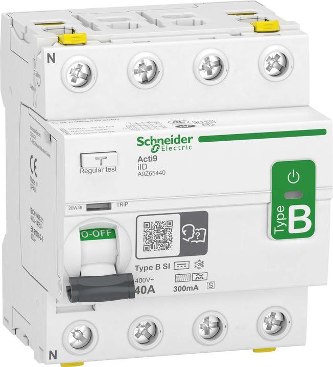 Schneider Electric A9Z65440 IID 4P 40A 300MA S TYP B-SI FI-Schutzschalter allstromsensitiv