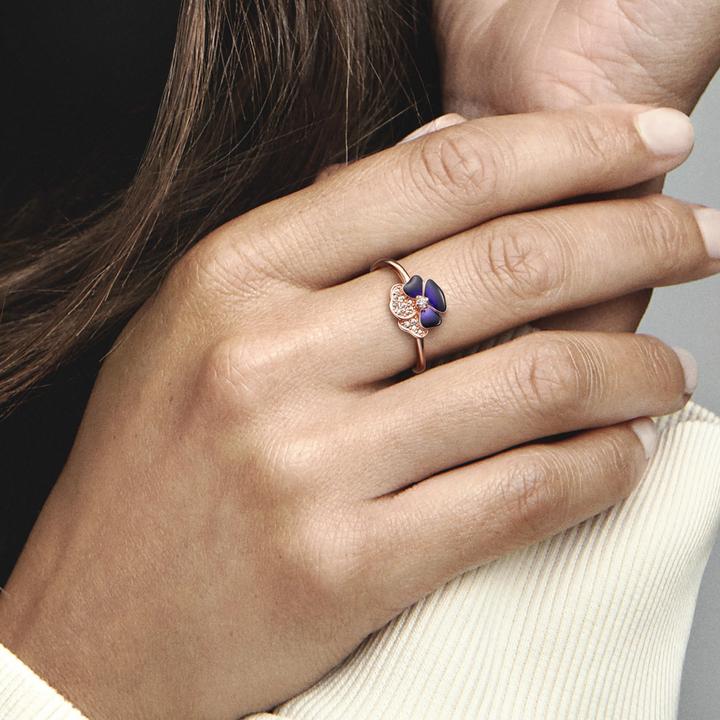 Produktbild Pandora Ring violettes Stiefmütterchen (52)