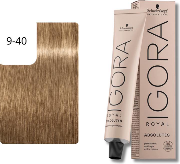 Immagine prodotto Schwarzkopf Professional Igora Royal - 9-40 Extra Light Blonde Beige Natural (Beige, Biondismo)