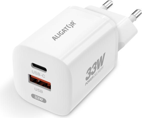 Actual product image Aligator CHPD0021 mobile device charger Universal White AC Fast charging Indoor (33 W)