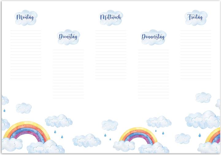 Produktbild Rnk Verlag Papier-Schreibunterlage "Rainbow", blanko