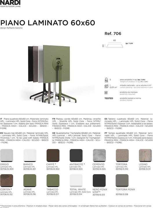Produktbild Nardi P. LAMINATO 60X60 (60 x 60 cm)