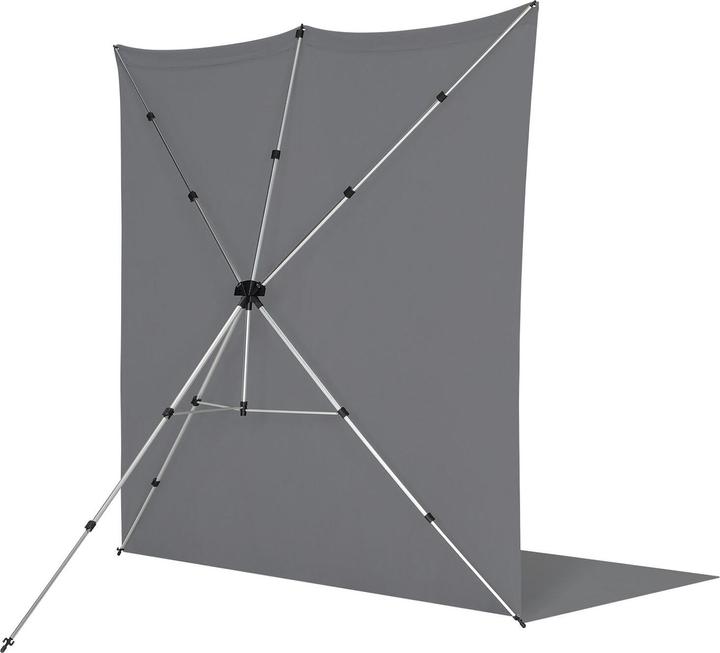 Actual product image Westcott X-Drop Pro - Neutral Gray (8' x 13') Wrinkle-Resistant Backdrop Kit, 2.4x4 m (240 cm, 400 cm)