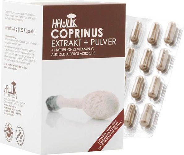 Actual product image Hawlik Coprinus extract and powder capsule (120 Piece, Capsules, 64 g)