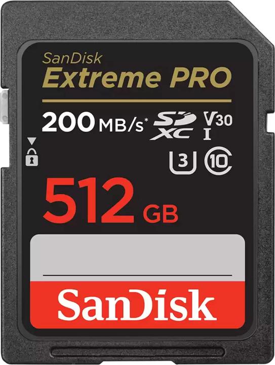 SanDisk Extreme PRO UHS-I V30 (512 GB, SDXC, U3, UHS-I)