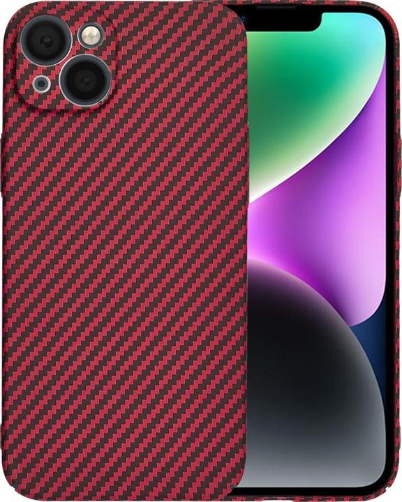 Actual product image Techsuit - Carbonite FiberShell - iPhone 14 - Red (Apple iPhone 14)