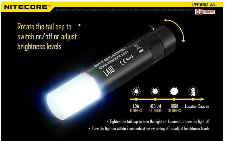 Actual product image Nitecore La10 Cri (7.85 cm, 75 lm)