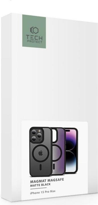 Produktbild Tech-Protect MagMat MagSafe case for iPhone 15 Pro Max - matte black (Apple iPhone 15 Pro Max)