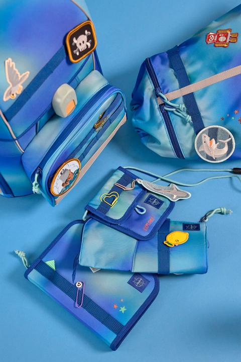 Immagine prodotto Lässig Schulrucksack-Set Boxy, Grün / Blau (21 l)