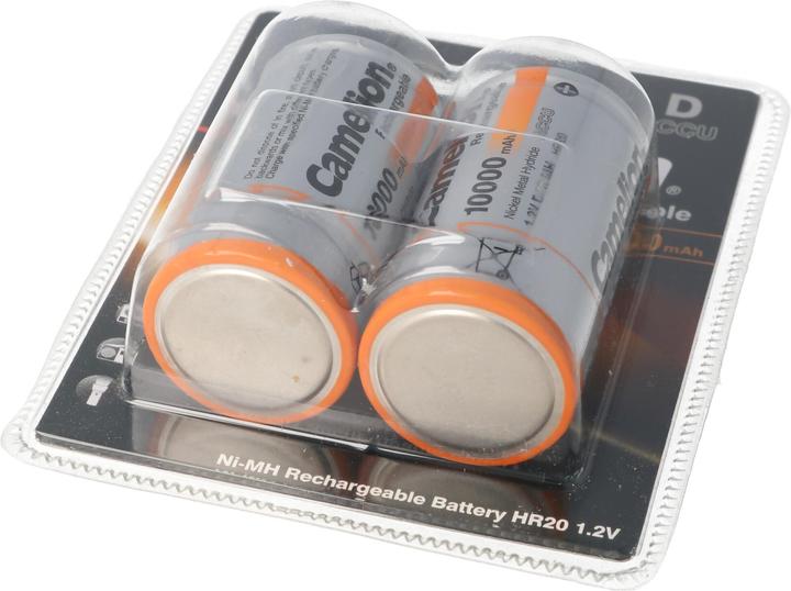Immagine prodotto Camelion NH-D10000BP2 Batteria ricaricabile al nichel-metallo idruro (NiMH) (2 pz., D, 10000 mAh)