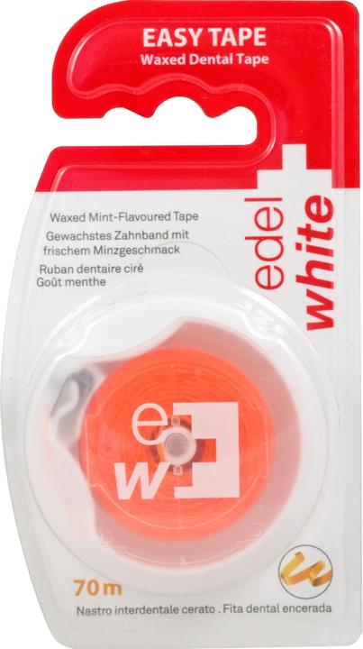 Edel + White Easy Tape gewachste Zahnseide (70 m)