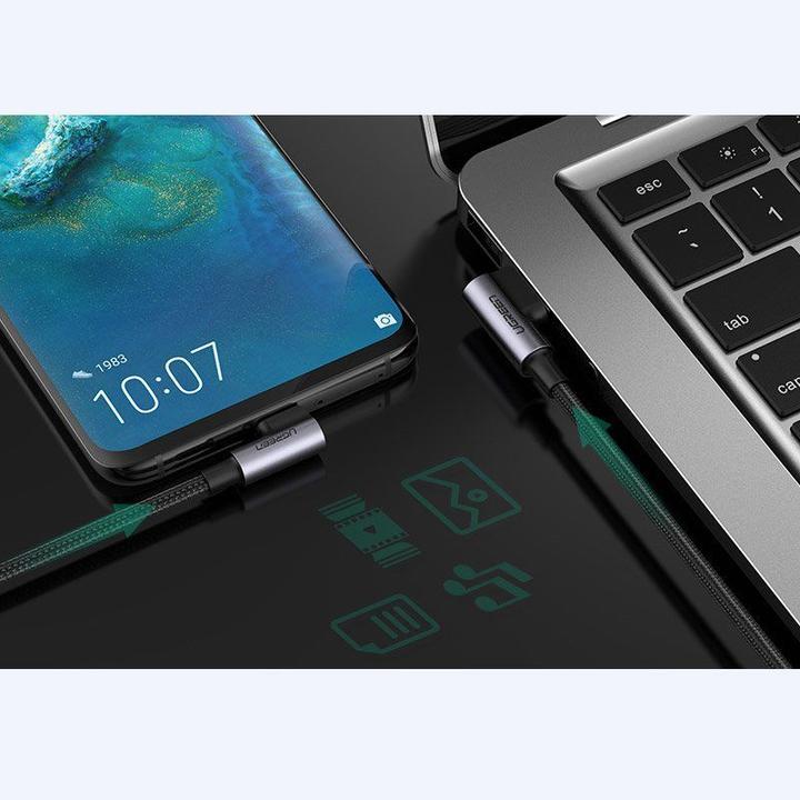 Produktbild Ugreen Right Angle USB C Quick Charging Cable (0.50 m, USB 2.0)